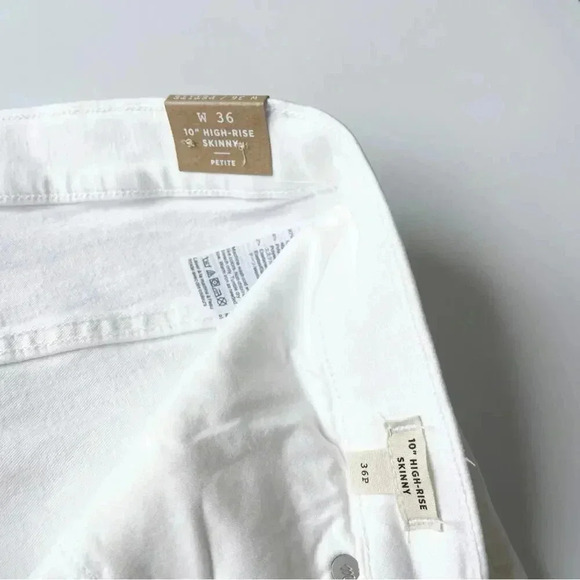 Madewell Petite High Rise Skinny Jeans White Step Hem Plus Size 36P NWT - Picture 8 of 11